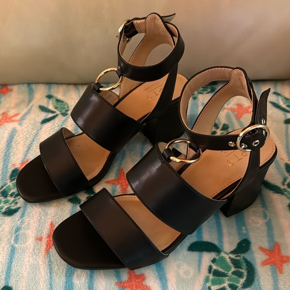 Black Block Heel Apt 9 Sandals